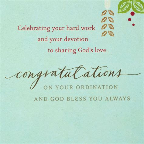 , Congratulations on your ordination I have one memory from the morning of my ordination that comes back most often in my . . Congratulation message for a newly ordained pastor